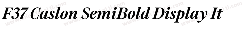F37 Caslon SemiBold Display Italic字体转换